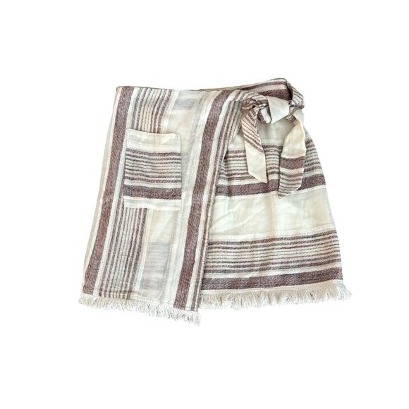 Anthropologie Holding Horses Avery Wrap Skirt Fringe Hem Patch Pocket Size 4 New - Picture 5 of 9